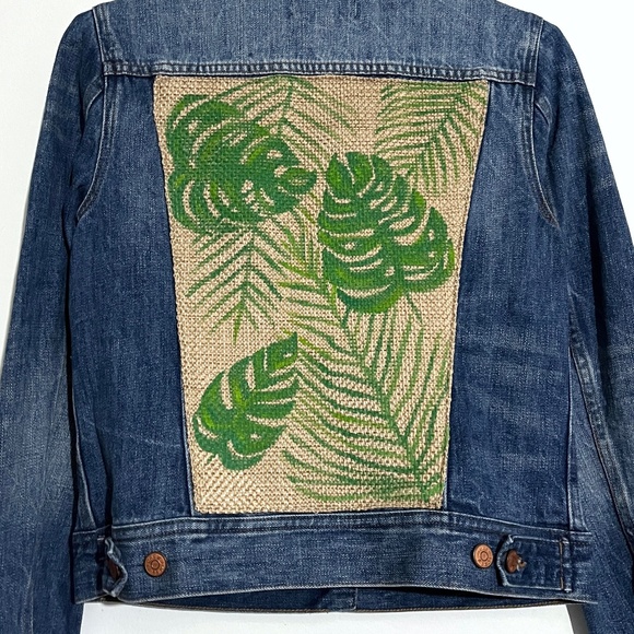 J Crew Indigo Tyler Wash Cropped Jean Jacket C0172 (Customized) - Picture 7 of 15